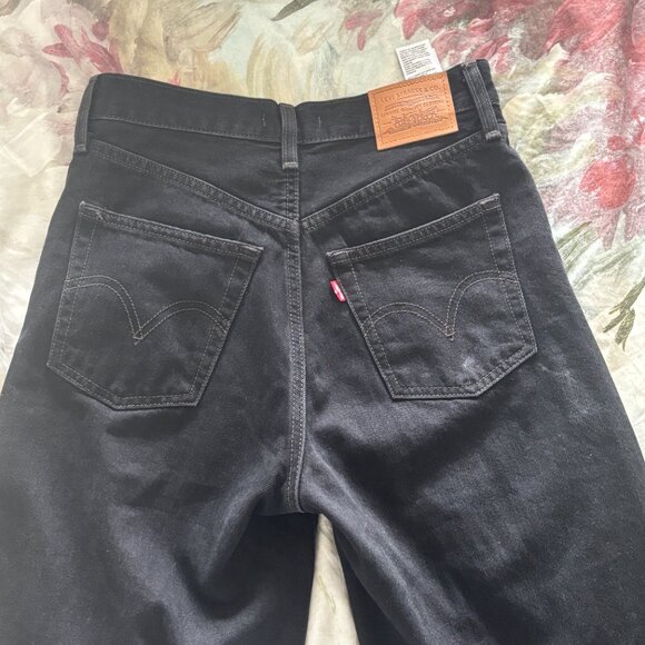 Levi’s Ribcage Wide Leg Jeans – Black, Size 26, High Rise Fit - Picture 2 of 3